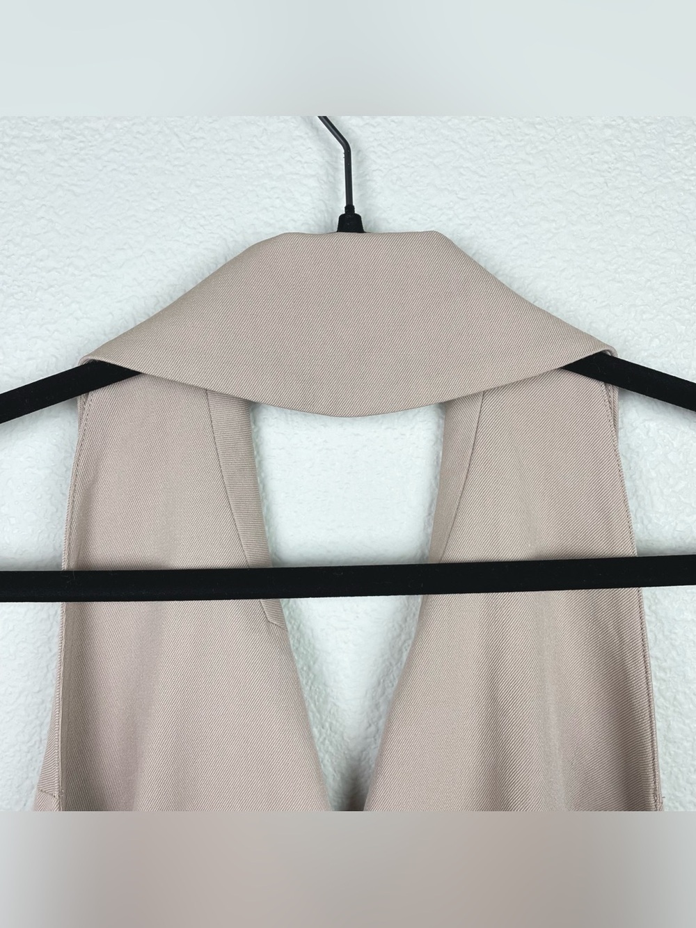 VTG Marc Christiani Women's 8 Backless Tan Blazer Halter Vest 100% Wool Neutral - Picture 9 of 15